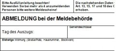 Wohnsitz; Abmeldung