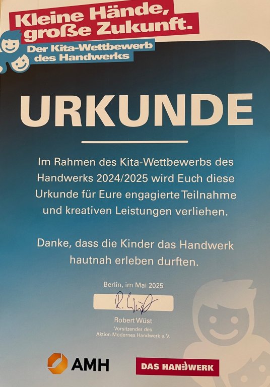 Handwerk Urkunde